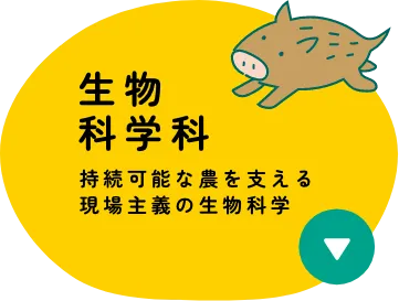 生物科学科　持続可能な農を支える現場主義の生物科学